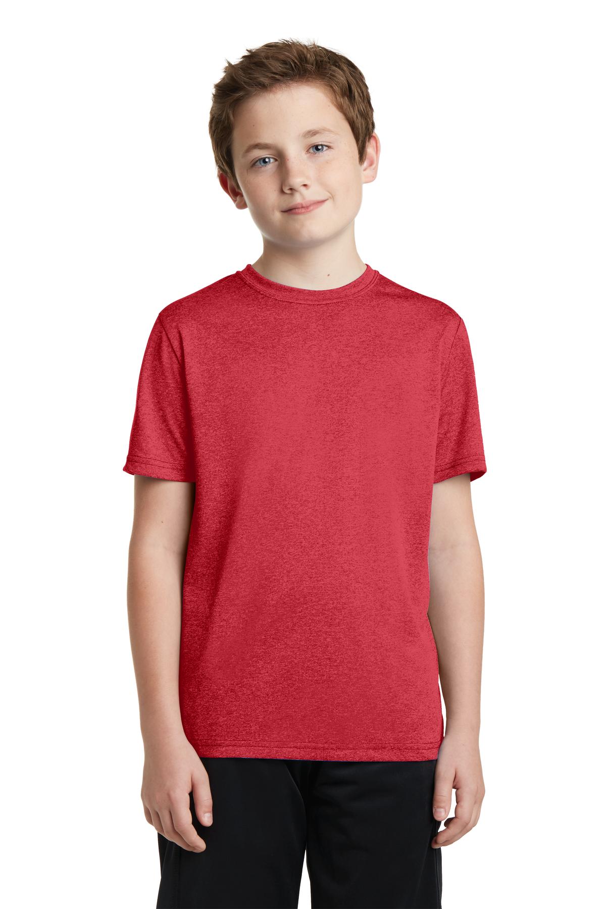 Sport-Tek® Youth Heather Contender Crewneck Short Sleeve Tee