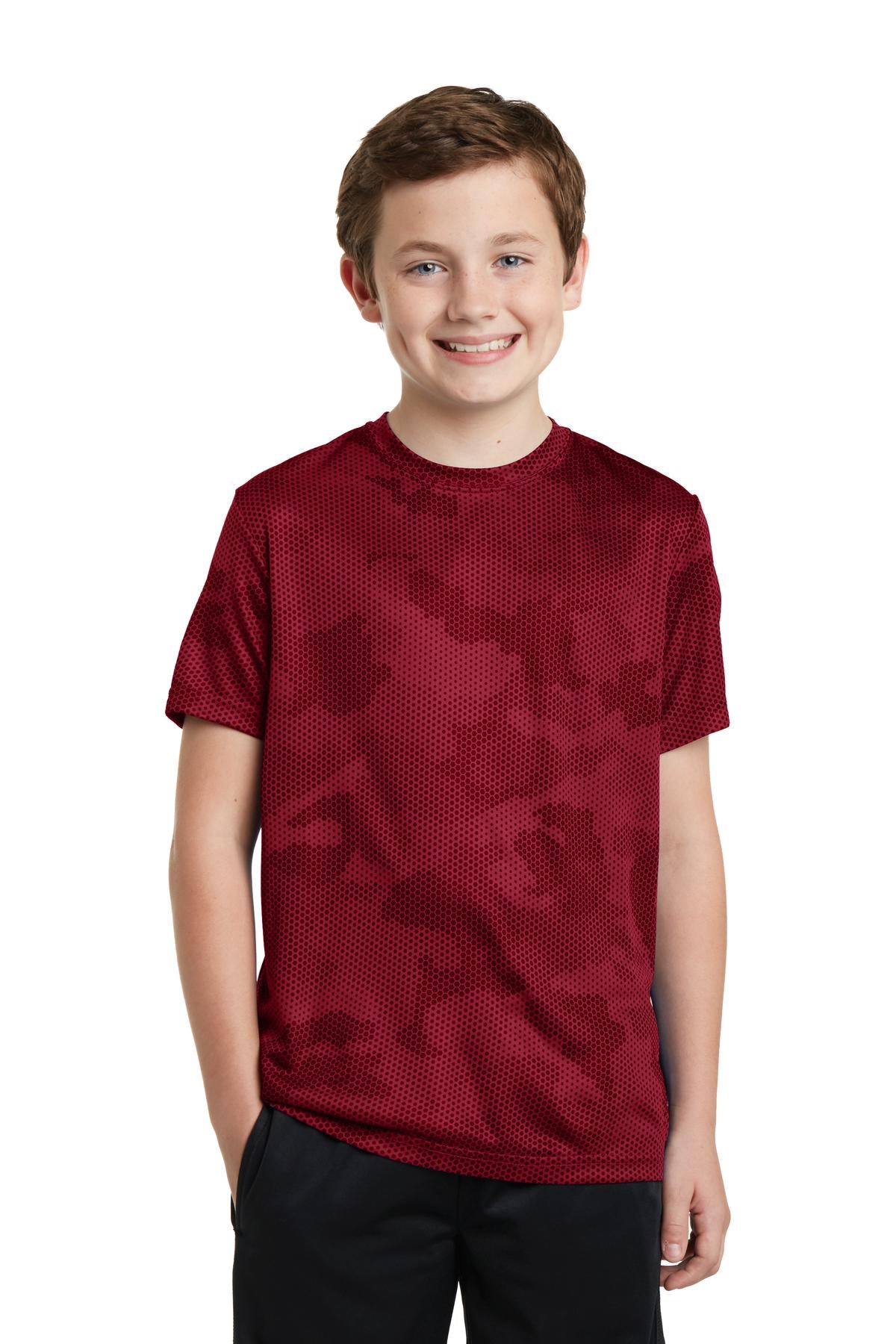 Sport-Tek® Youth CamoHex Crewneck Short Sleeve Tee