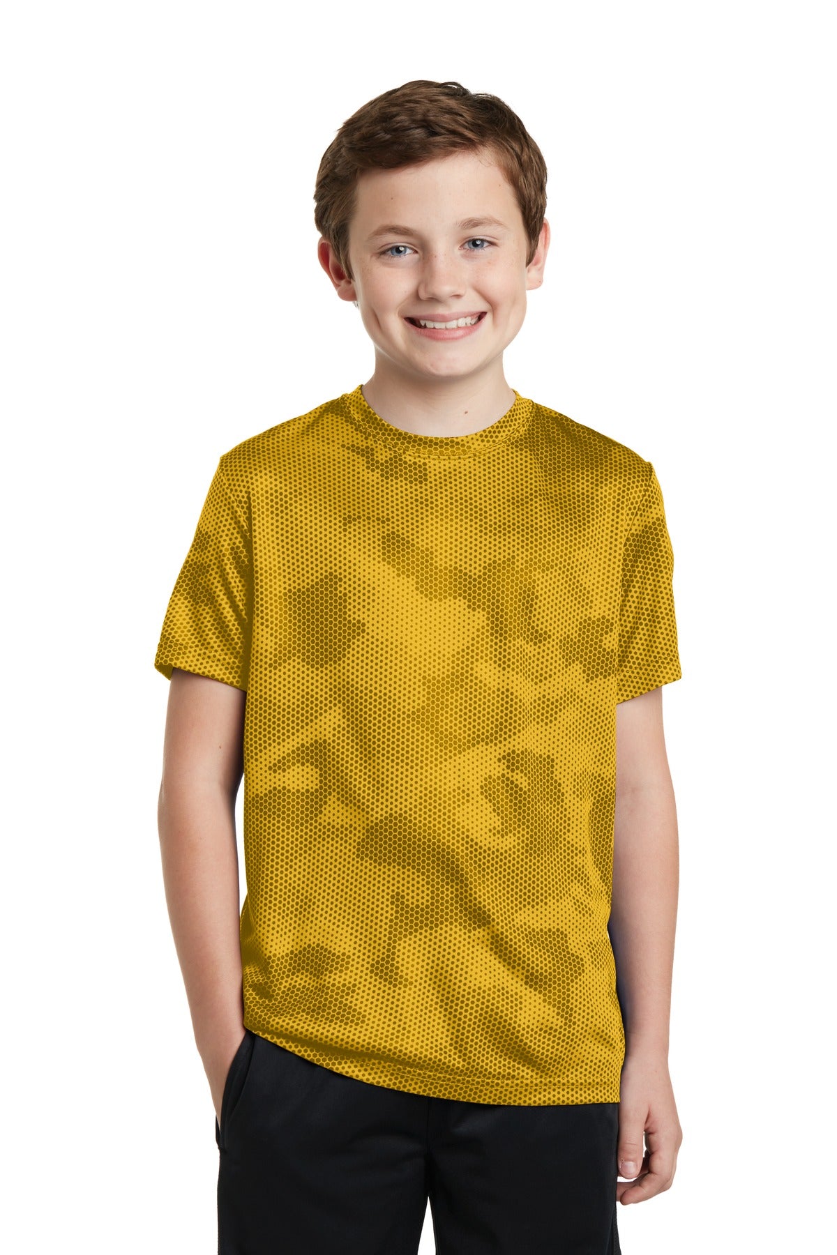 Sport-Tek® Youth CamoHex Crewneck Short Sleeve Tee