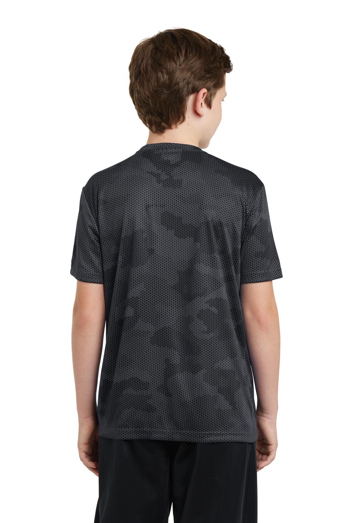 Sport-Tek® Youth CamoHex Crewneck Short Sleeve Tee