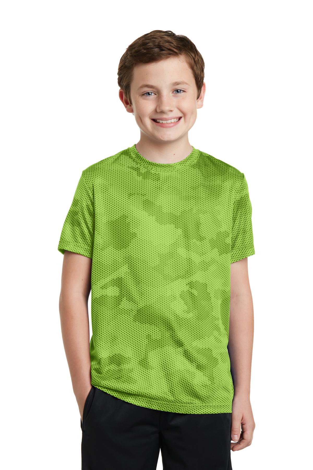 Sport-Tek® Youth CamoHex Crewneck Short Sleeve Tee