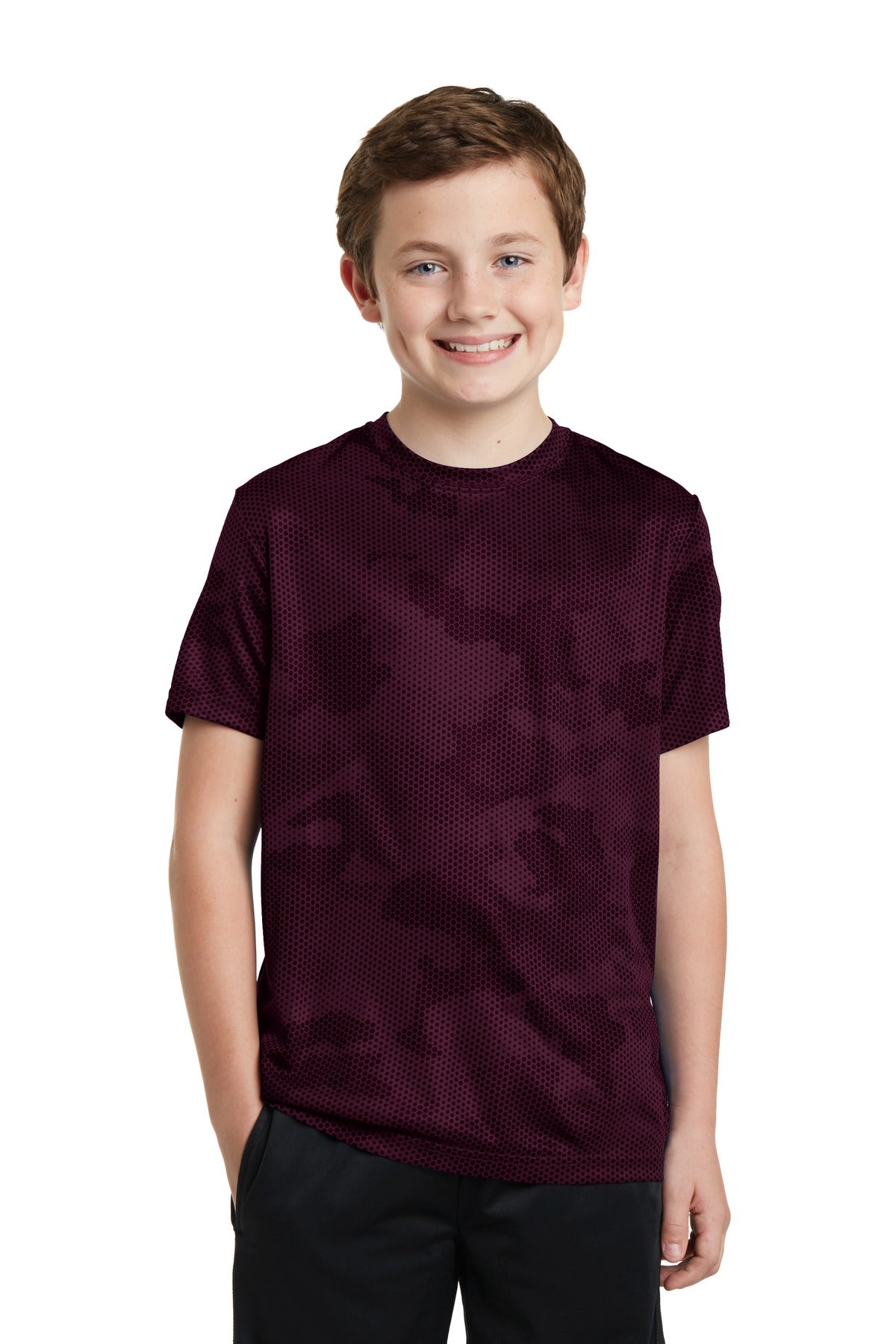 Sport-Tek® Youth CamoHex Crewneck Short Sleeve Tee