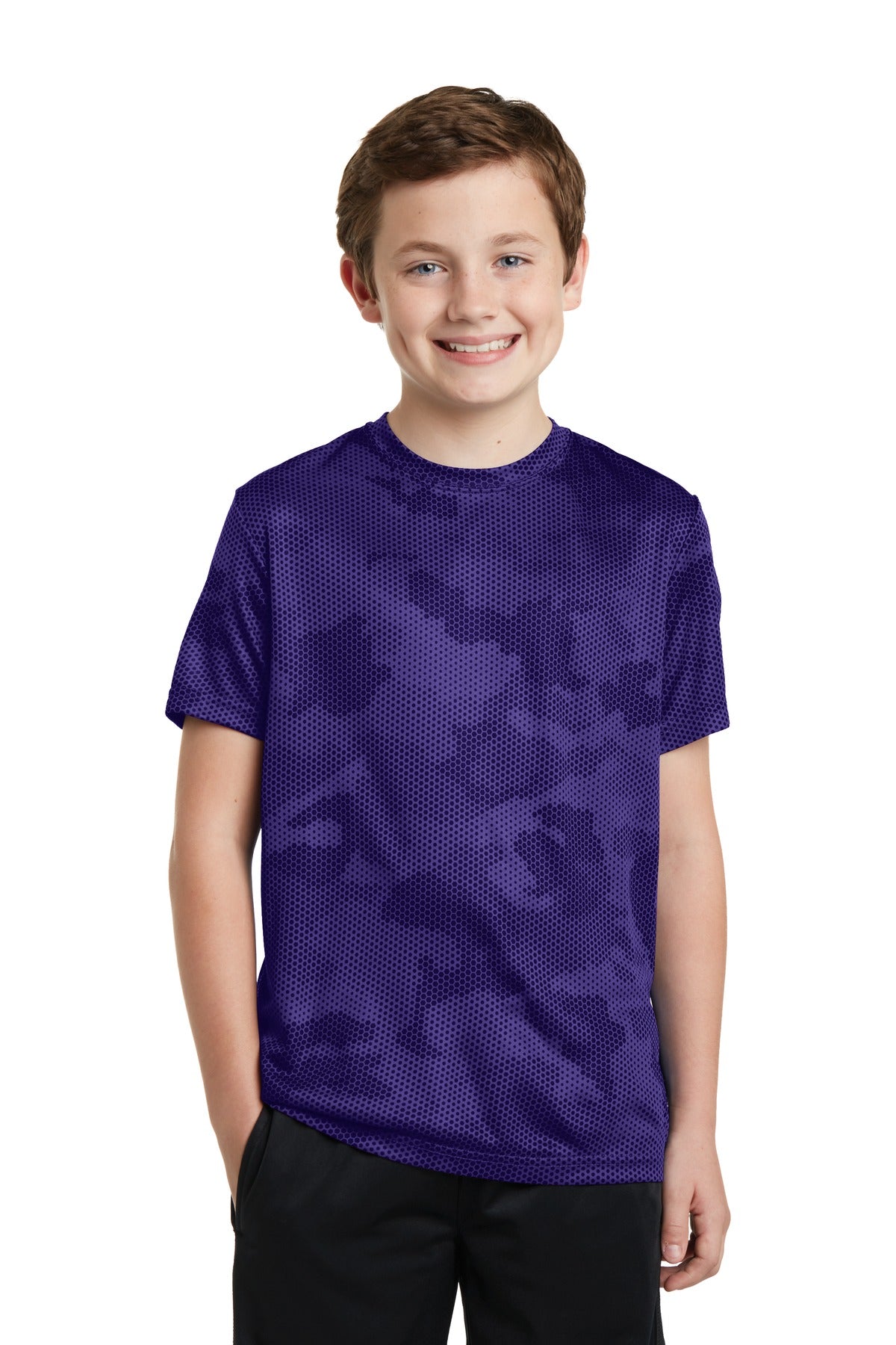 Sport-Tek® Youth CamoHex Crewneck Short Sleeve Tee
