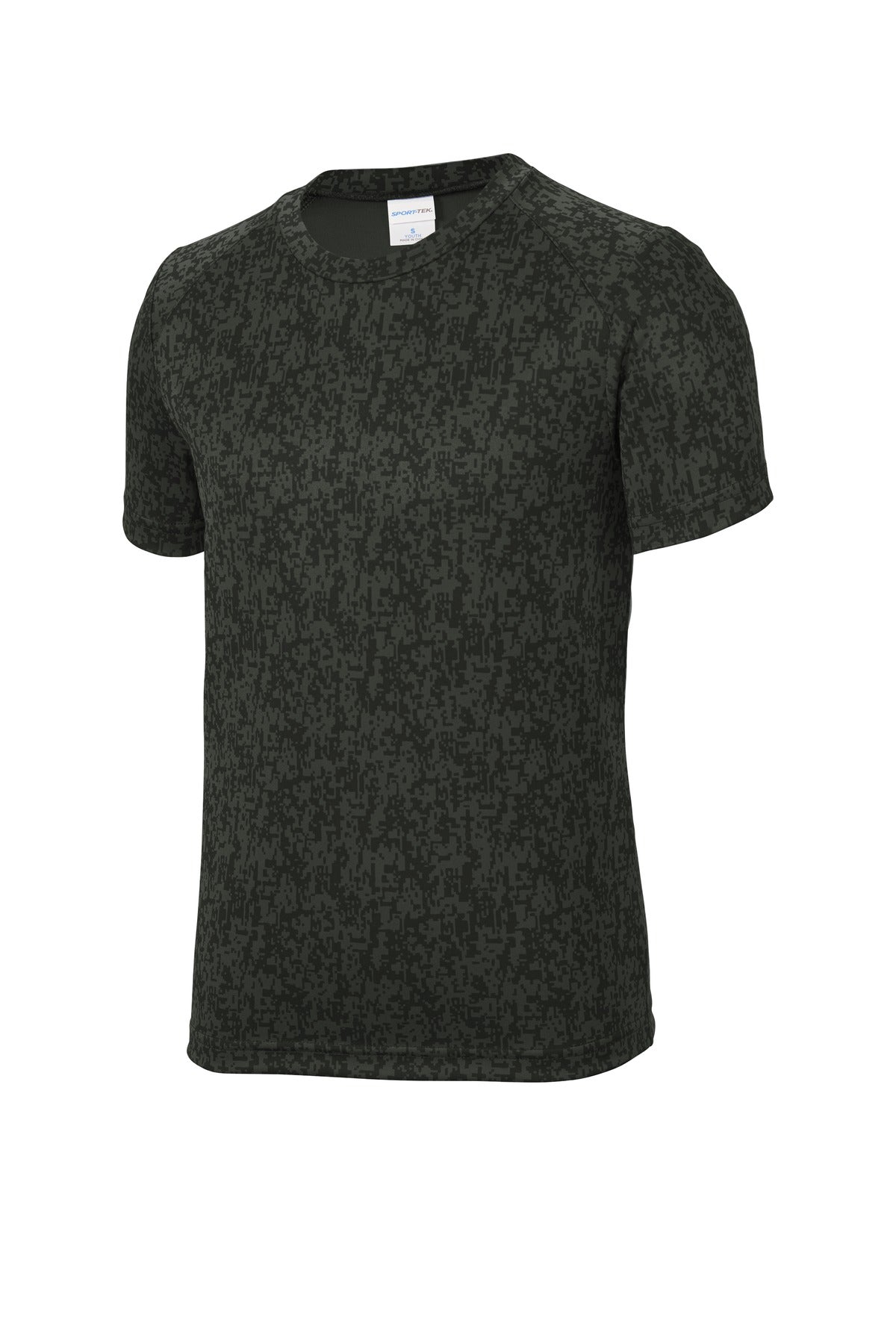 Sport-Tek® Youth Digi Camo Crewneck Short Sleeve Tee