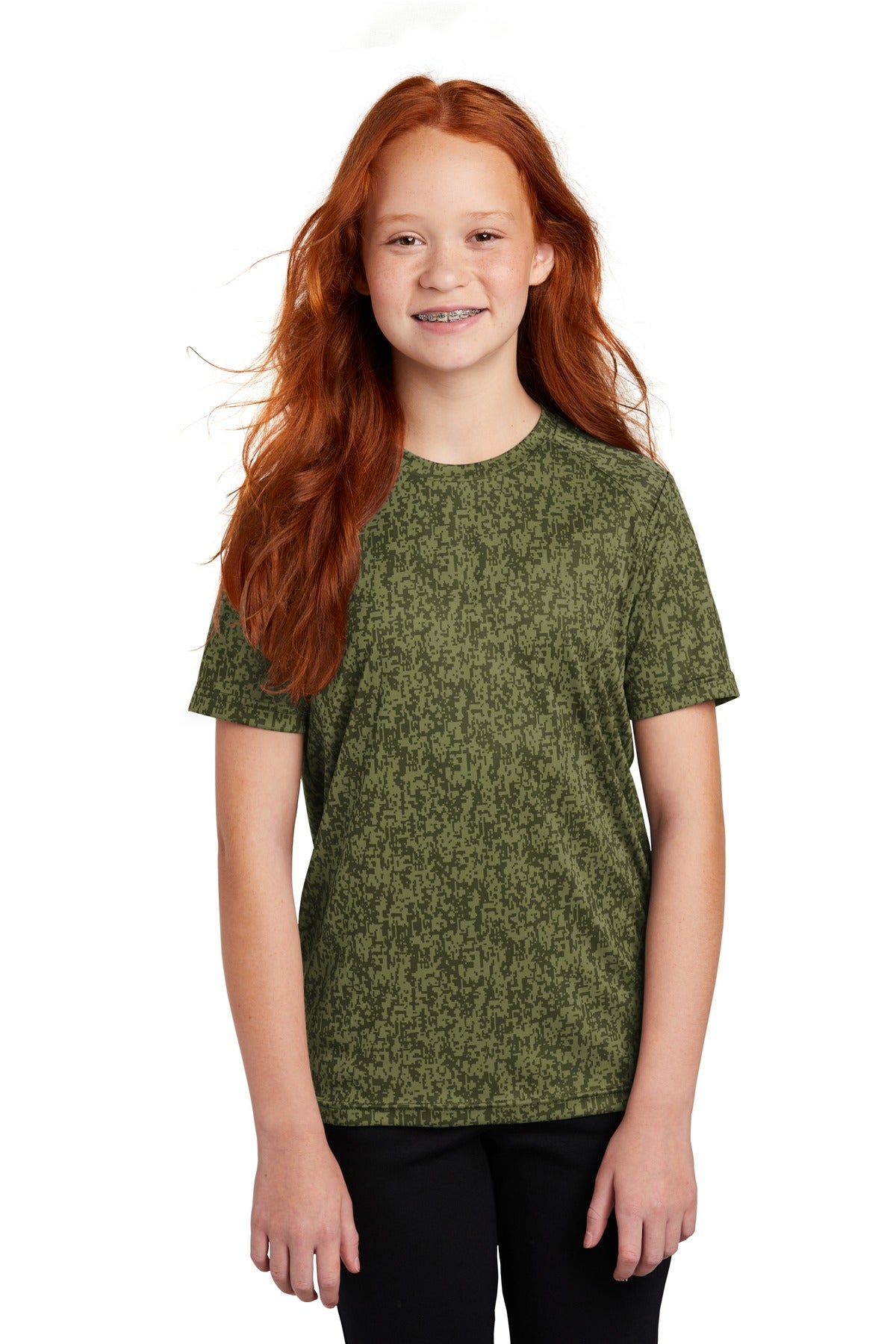 Sport-Tek® Youth Digi Camo Crewneck Short Sleeve Tee
