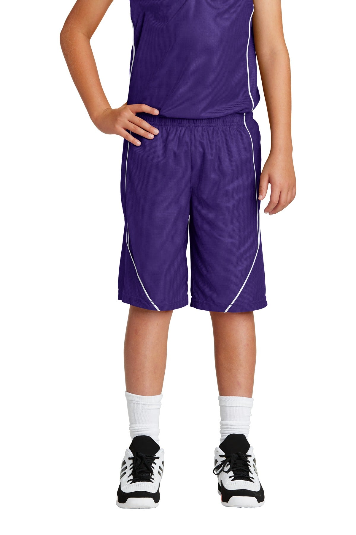 Sport-Tek® Youth Posi Charge Mesh Reversible Spliced Short