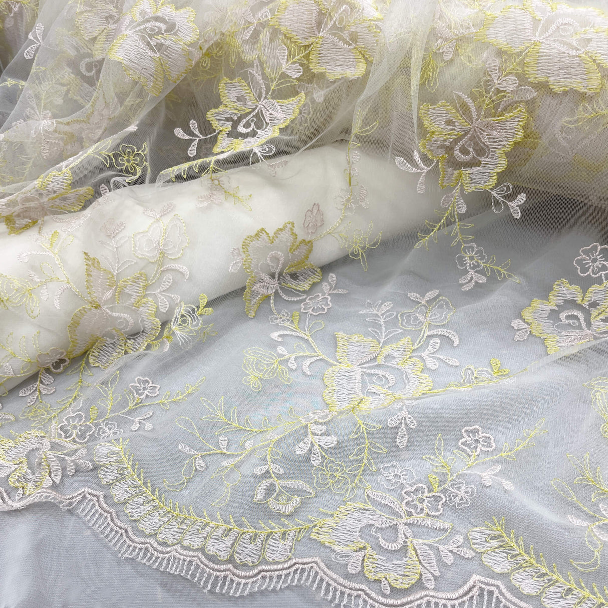 Embroidered Lace Mesh Floral