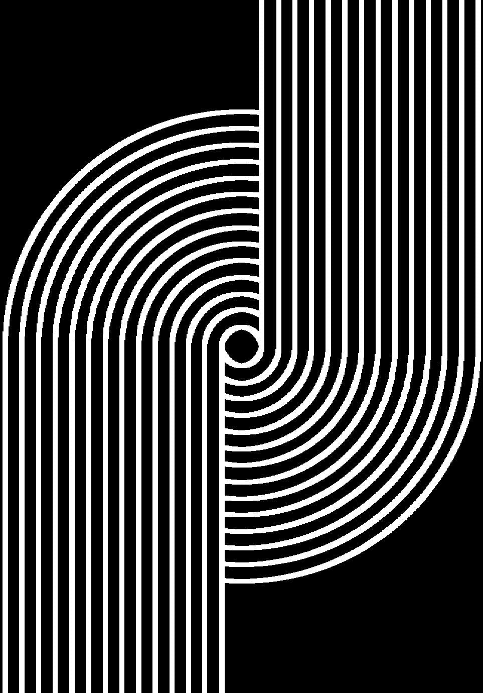Z330B Polyester Fabric - Black White Geometric Circle Design, Soft Touch (1 Rug)