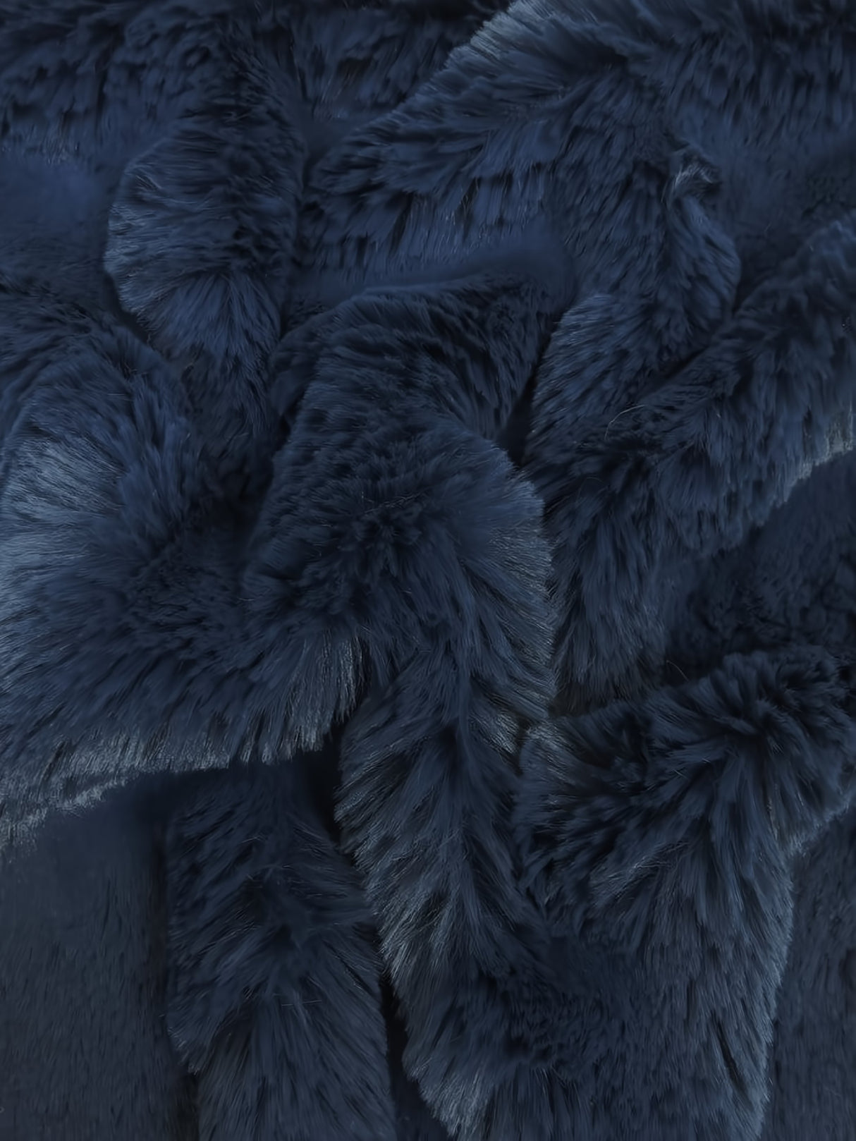 Arctic Rabbit Minky Navy Fleece Fabric