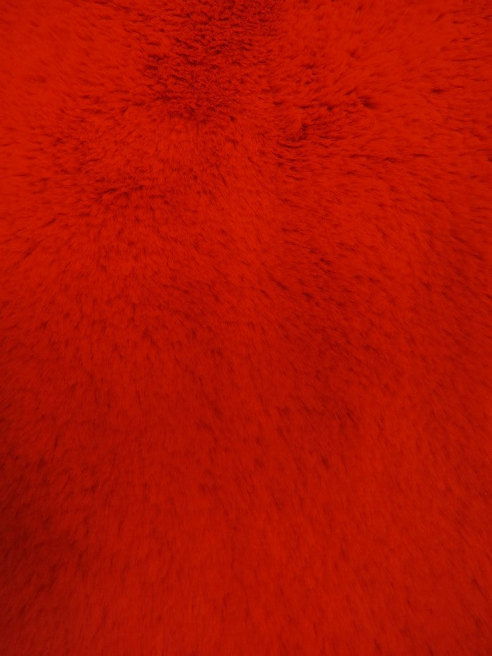 Arctic Rabbit Minky Red Fleece Fabric