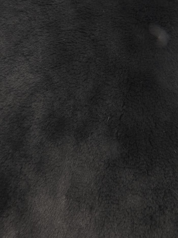 Arctic Rabbit Minky Black Fleece Fabric