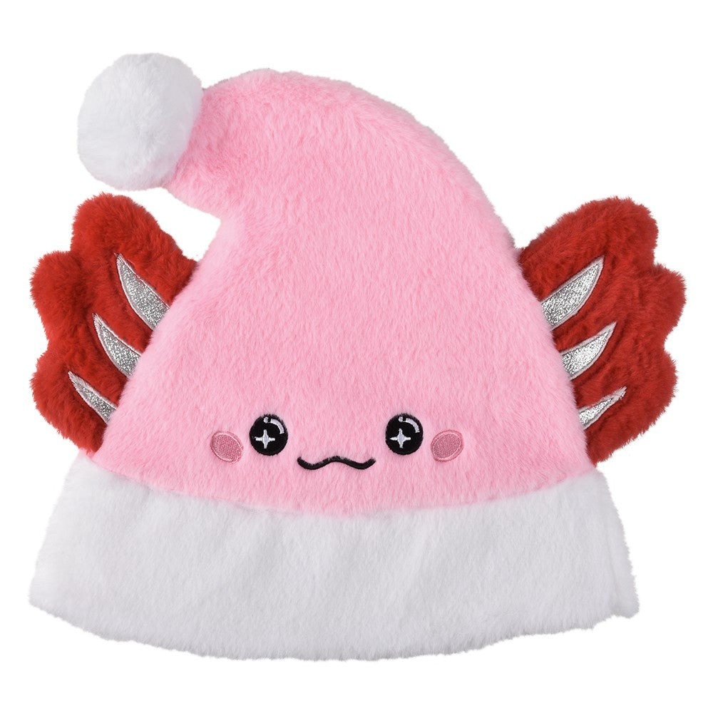 Light-Up Pink Axolotl Santa Hat
