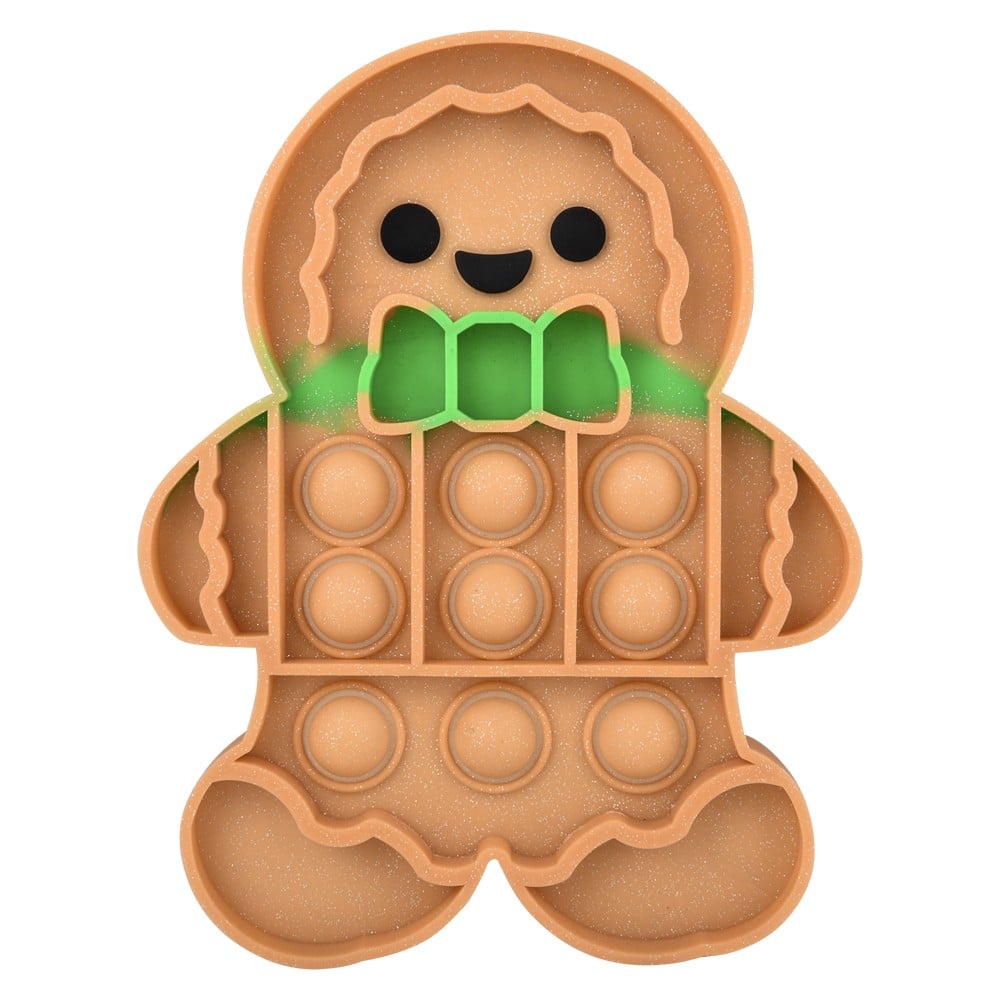 Gingerbread Man Glitter Bubble Poppers (1 DZ)