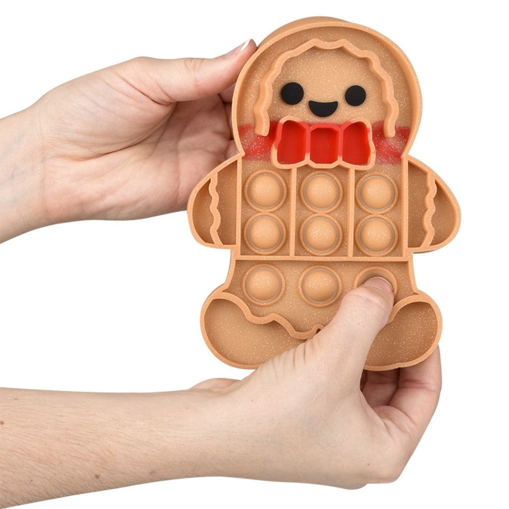 Gingerbread Man Glitter Bubble Poppers (1 DZ)
