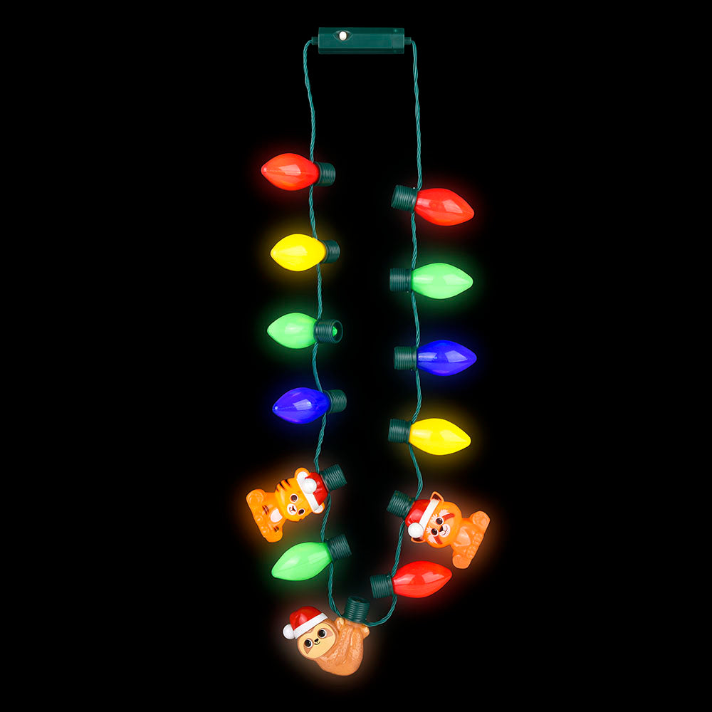 Light-Up Christmas Zoo Animal Necklace 25"