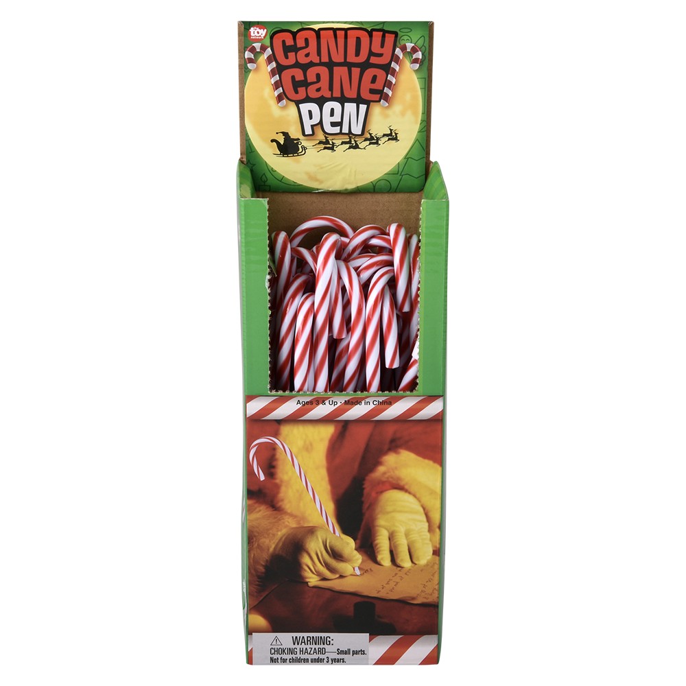 Candy Cane Pen 6.5" (24 Pc Display)