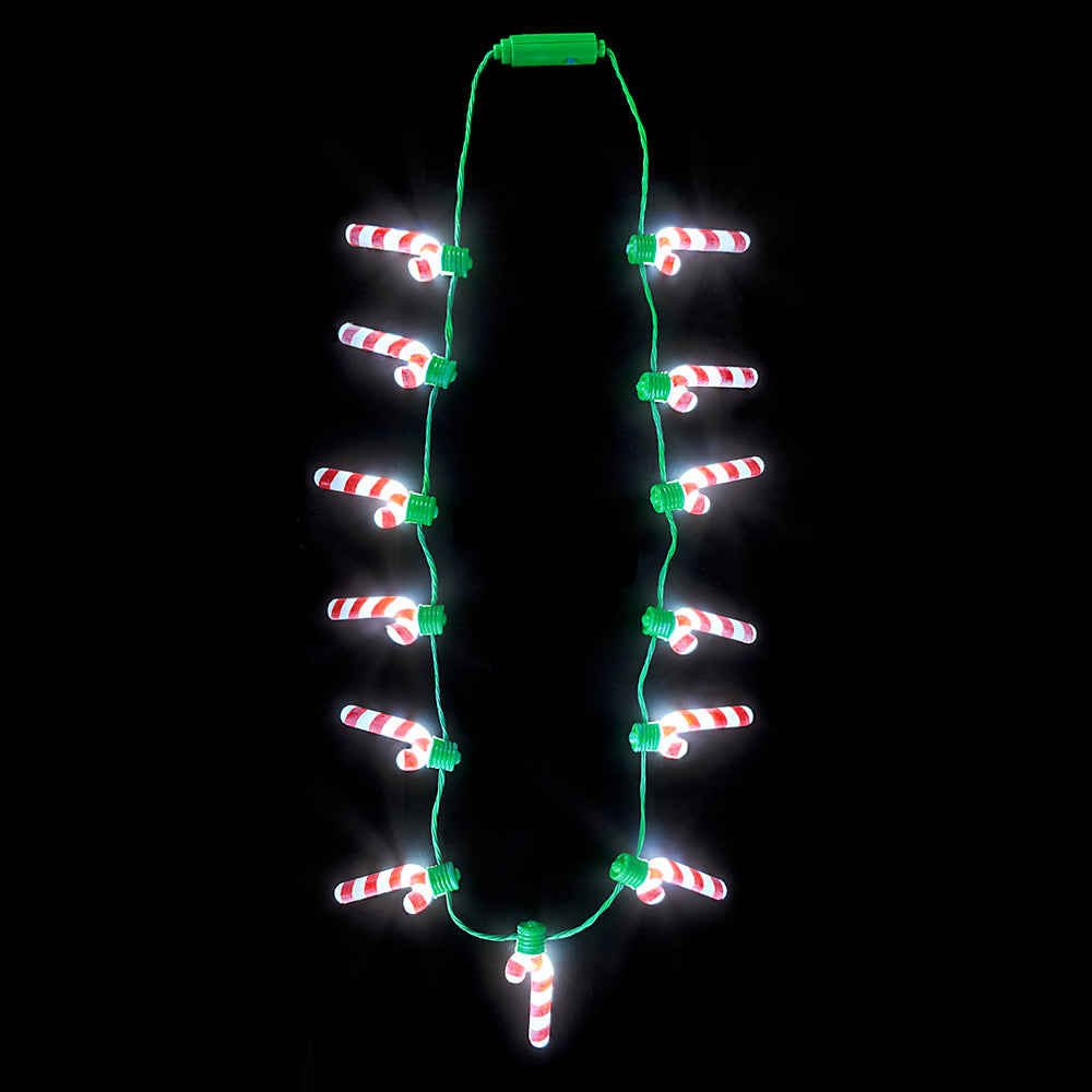 Light-Up Candy Cane Necklace 25"