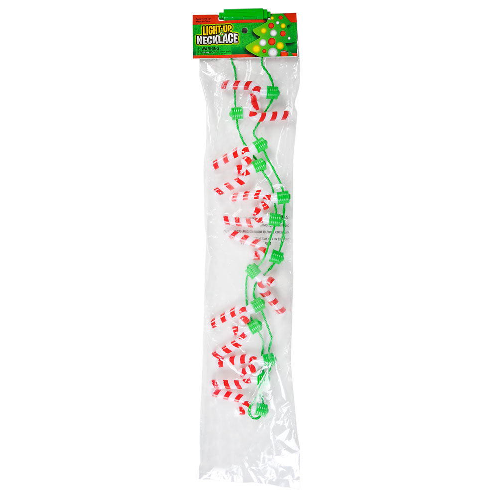 Light-Up Candy Cane Necklace 25"