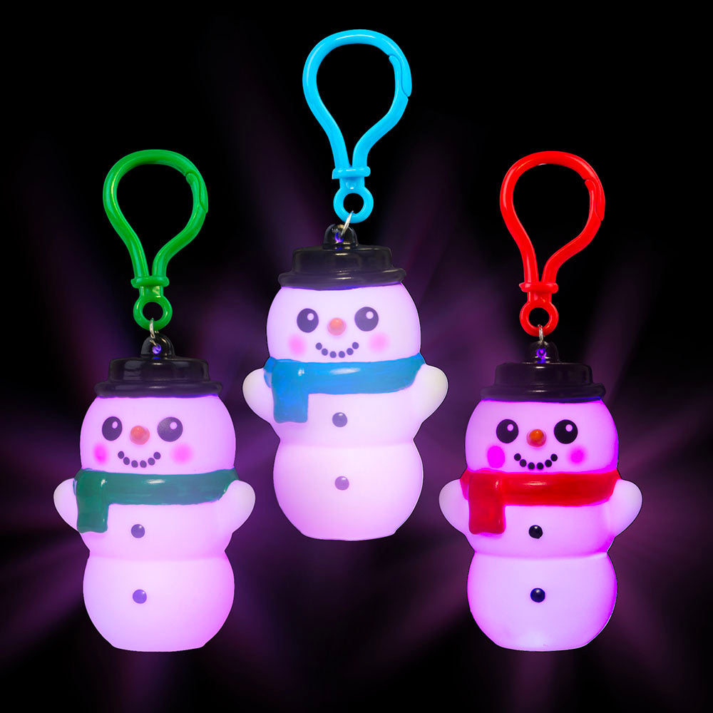 Light-Up Snowman Clip On (1 Dozen Display)