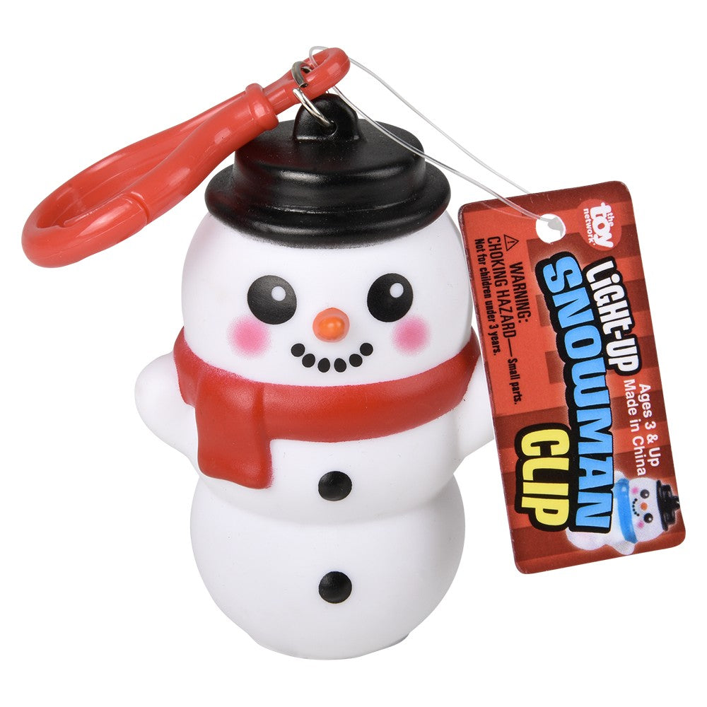 Light-Up Snowman Clip On (1 Dozen Display)