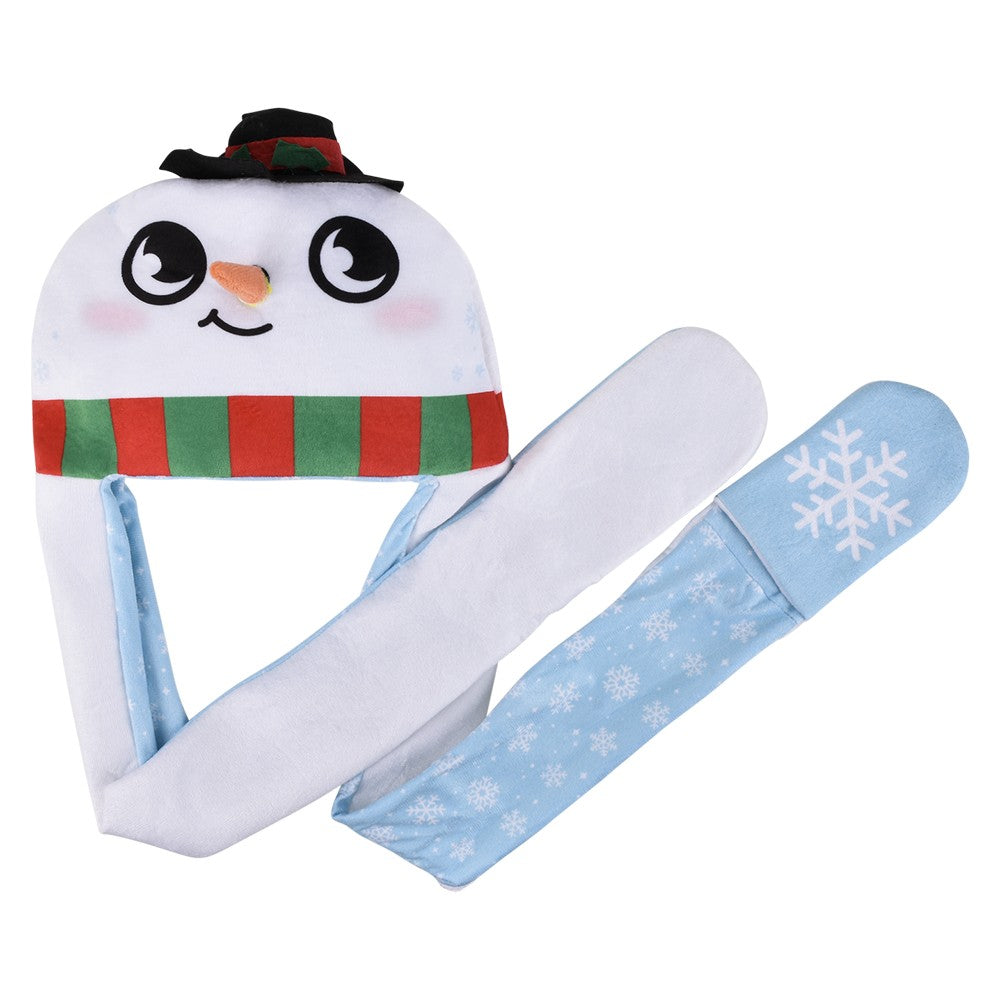 Light-Up Christmas Plush Hoodie Scarf Assortment (6 Pc)