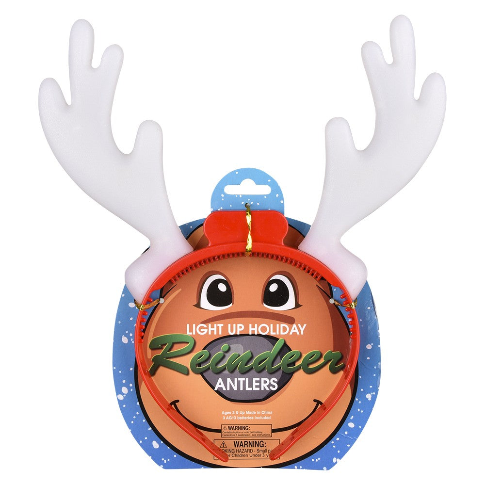 Light-Up Holiday Reindeer Antlers 10"
