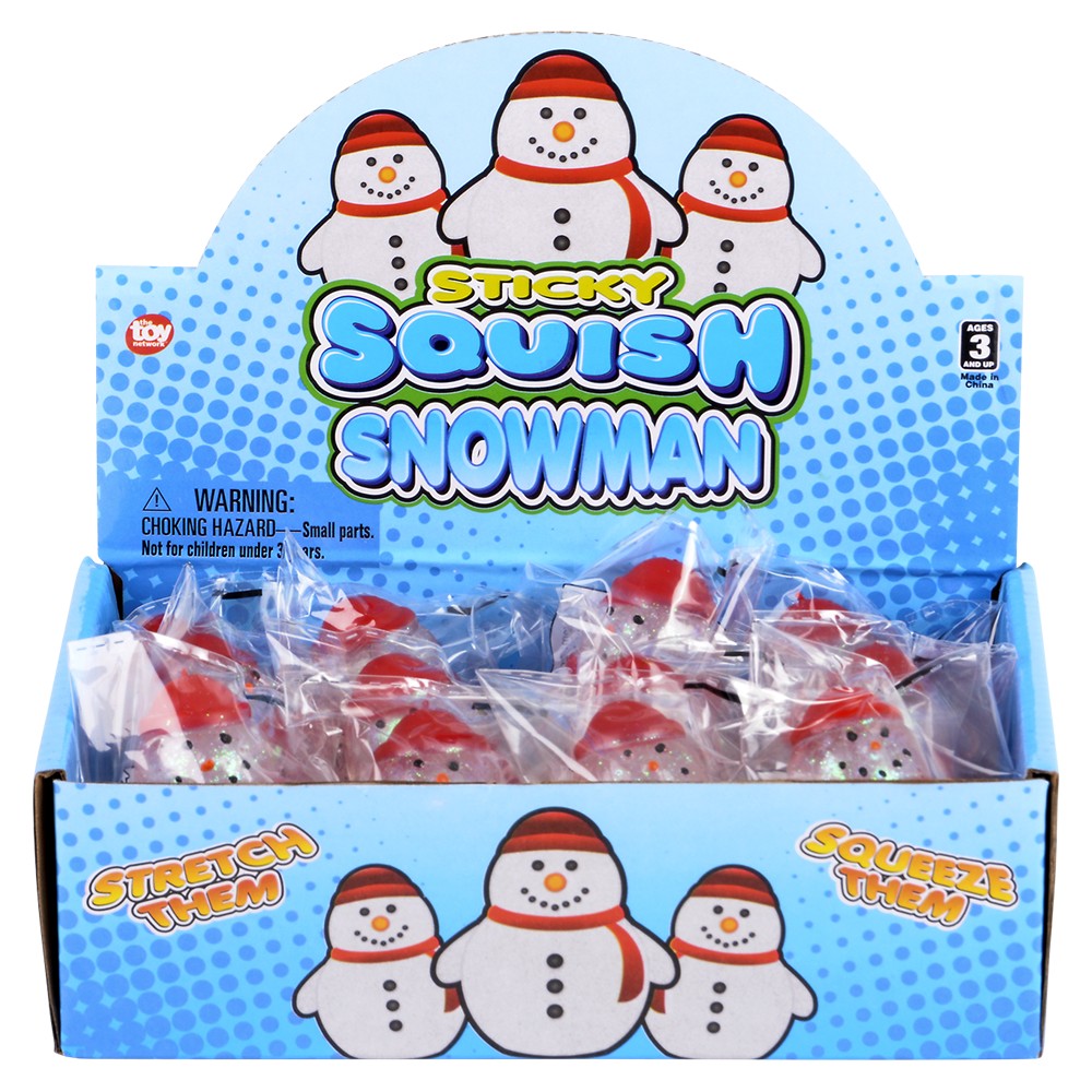 Squish Sticky Snowman (12 PC Display)