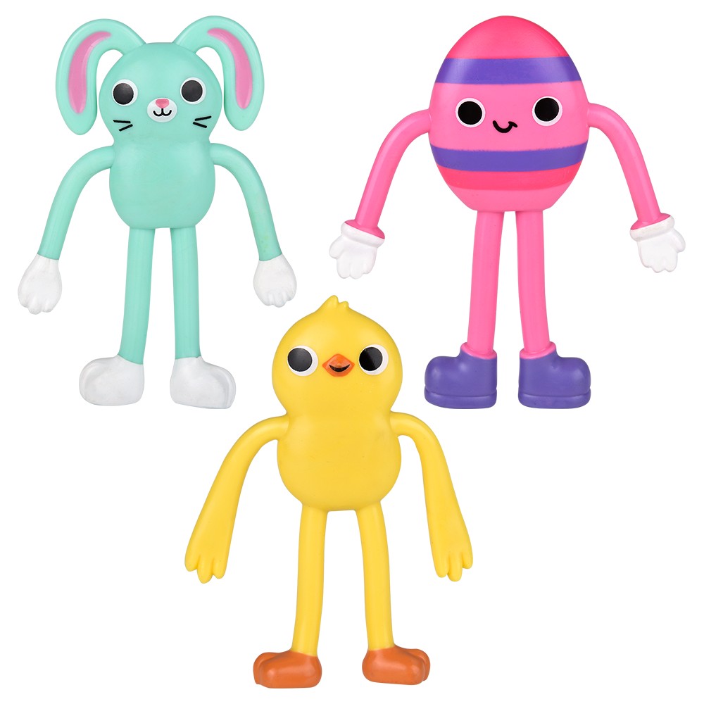Easter Bendable Figures 4.5" (24 Pc Display)