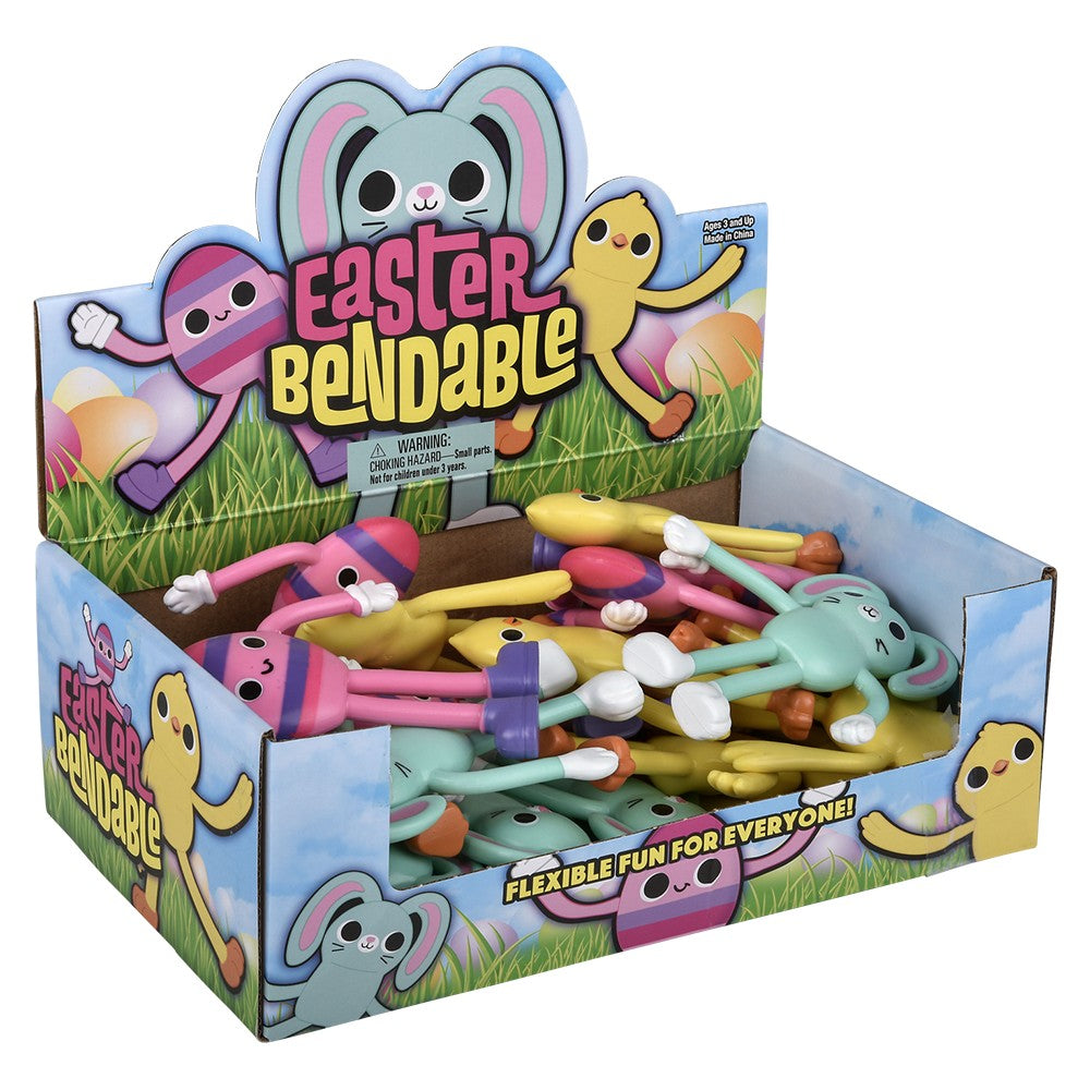 Easter Bendable Figures 4.5" (24 Pc Display)