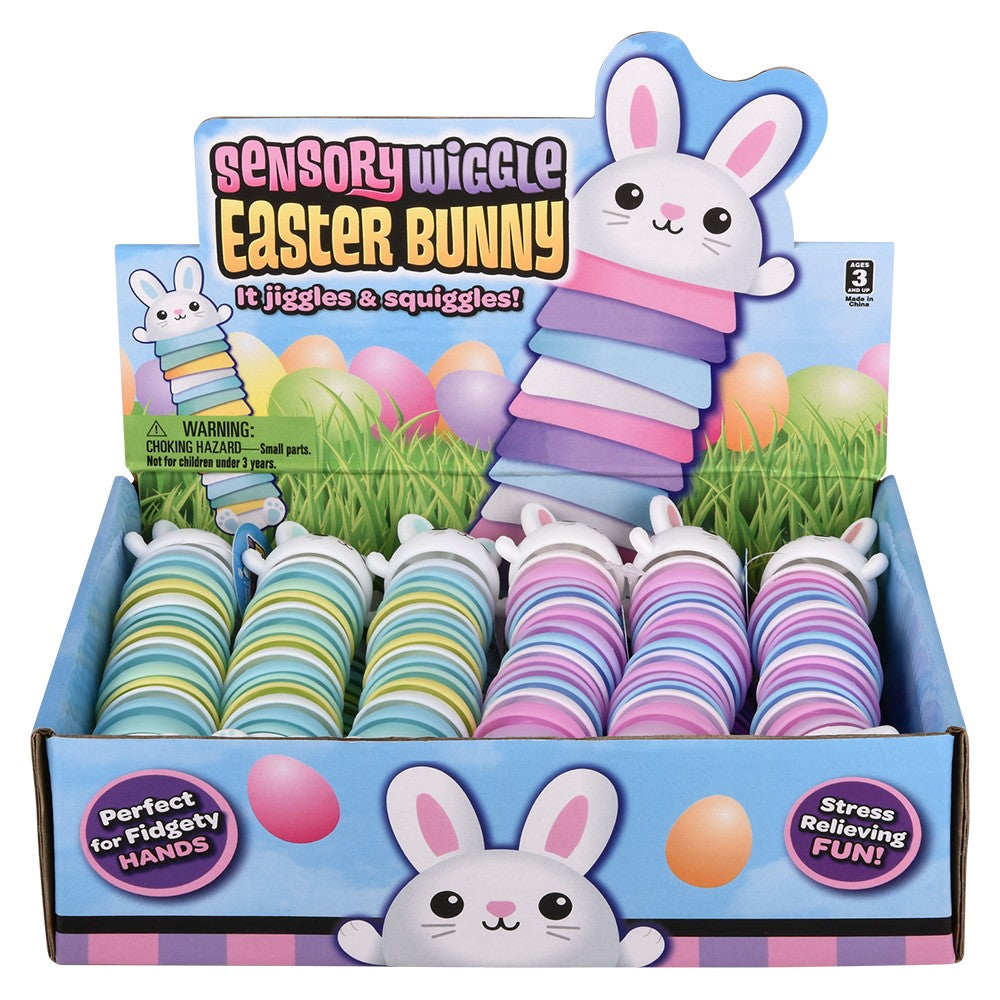 Sensory Wiggle Easter Bunny 5" (12 Pc Display)