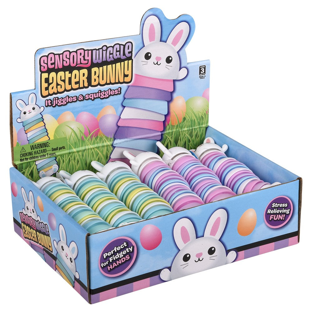 Sensory Wiggle Easter Bunny 5" (12 Pc Display)