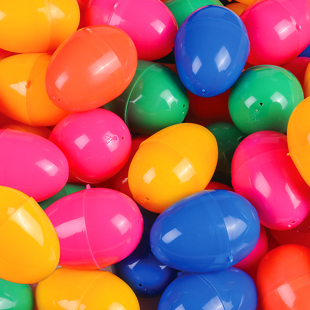 Plastic Easter Eggs 2.5" Hinged (100 Pieces)