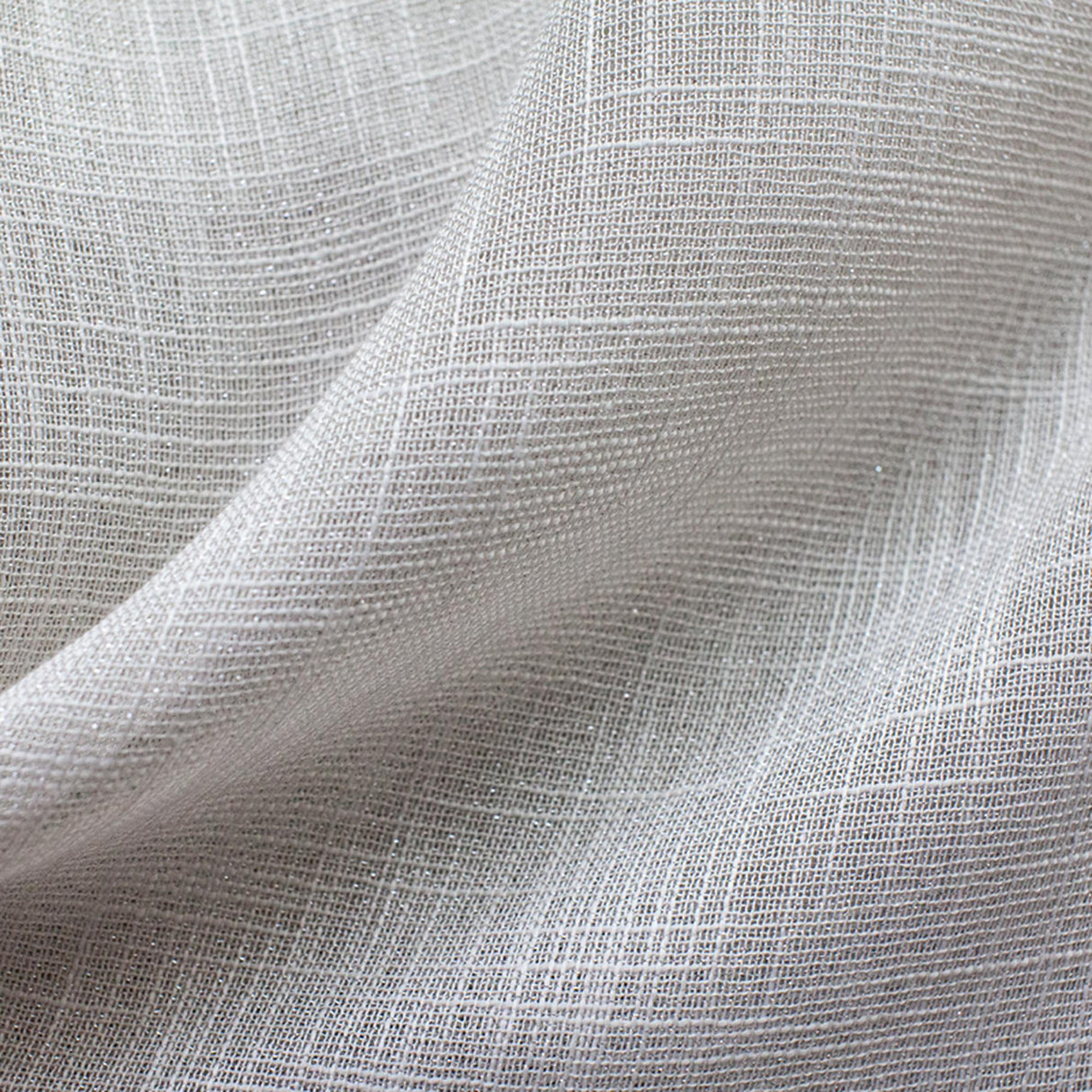 Zeil Fabric Polyester Fabric - Solid Metallic Thread Sheer, 110" Width (1 Yard)