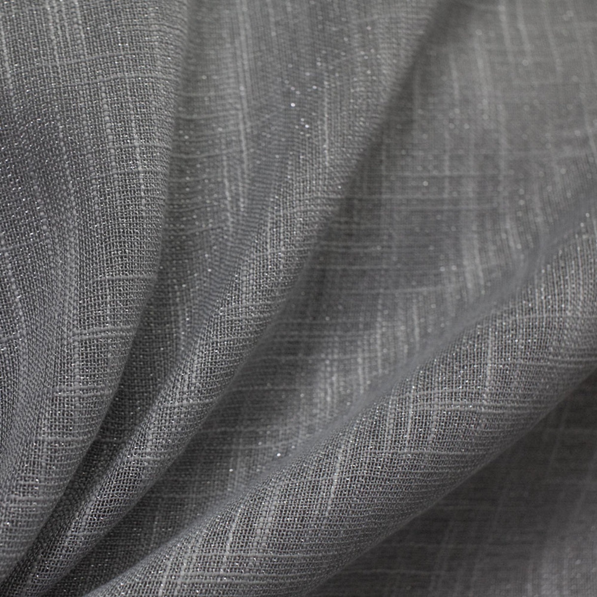 Zeil Fabric Polyester Fabric - Solid Metallic Thread Sheer, 110" Width (1 Yard)