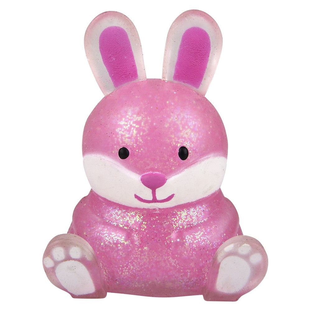 Squish Sticky Glitter Easter Bunny (12 Pc Display)