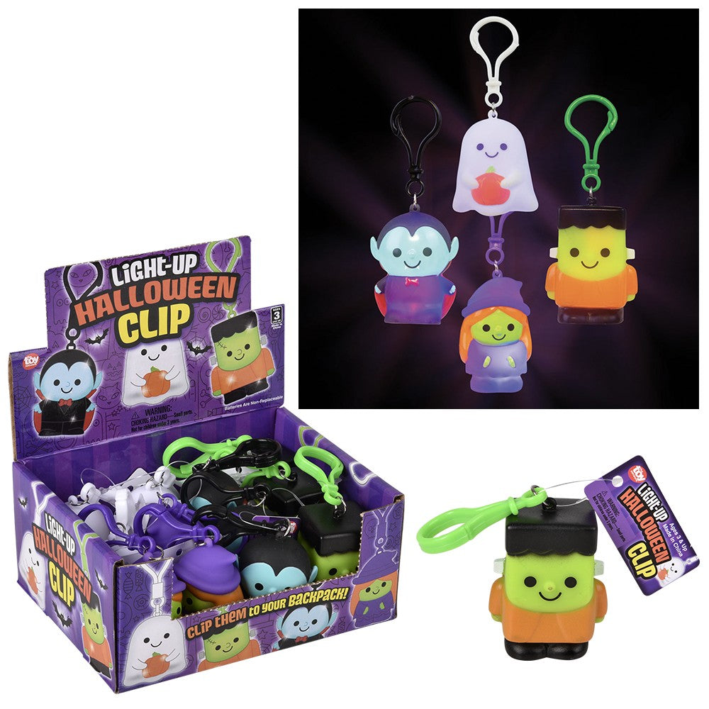 Light-Up Halloween Clip Ons (12 PC Display)