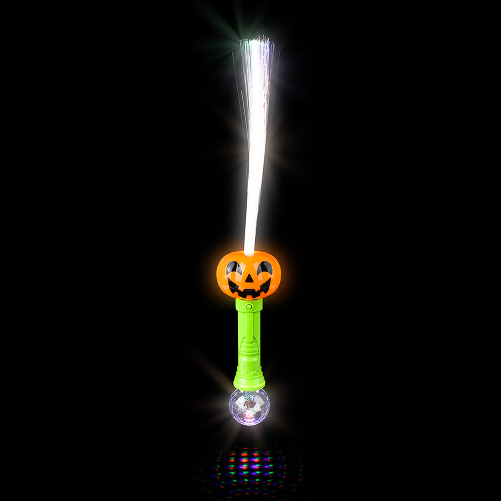 Light-Up Jack O Lantern Fiber Optic Wand