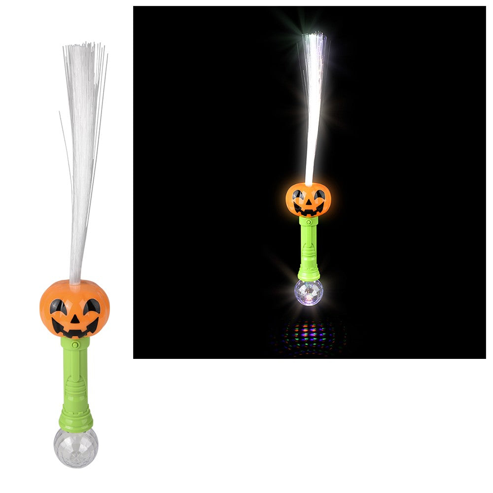 Light-Up Jack O Lantern Fiber Optic Wand