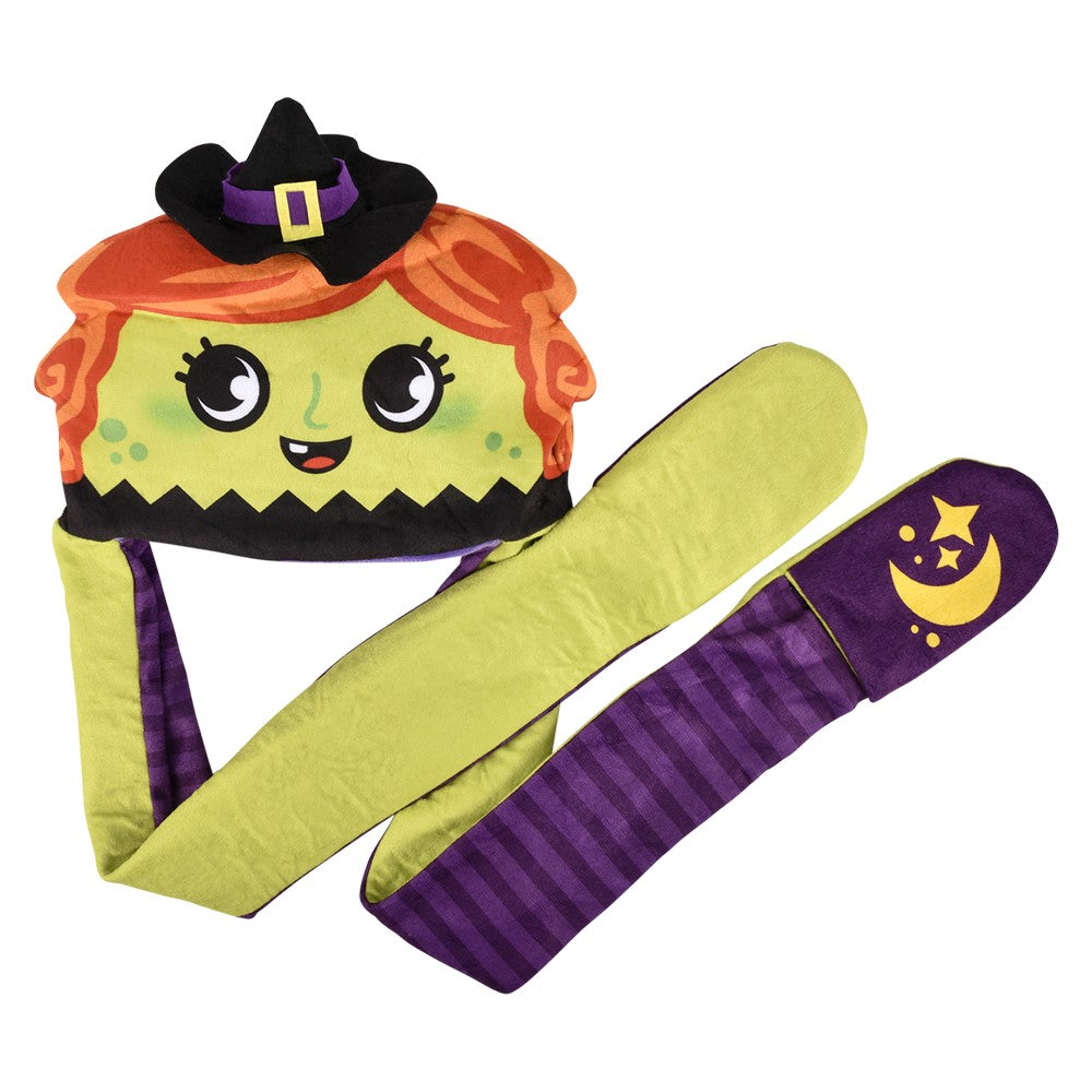 Light-Up Halloween Plush Hoodie Scarf Assortment (6 Pc Poly Bag)