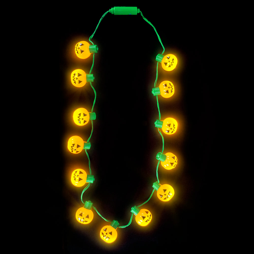 Light-Up Jack-O-Lantern Necklace (1 PC)