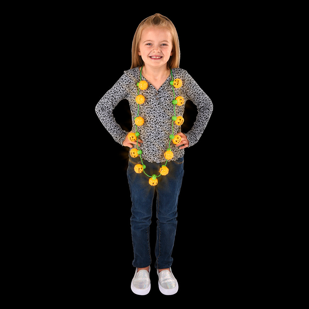 Light-Up Jack-O-Lantern Necklace (1 PC)