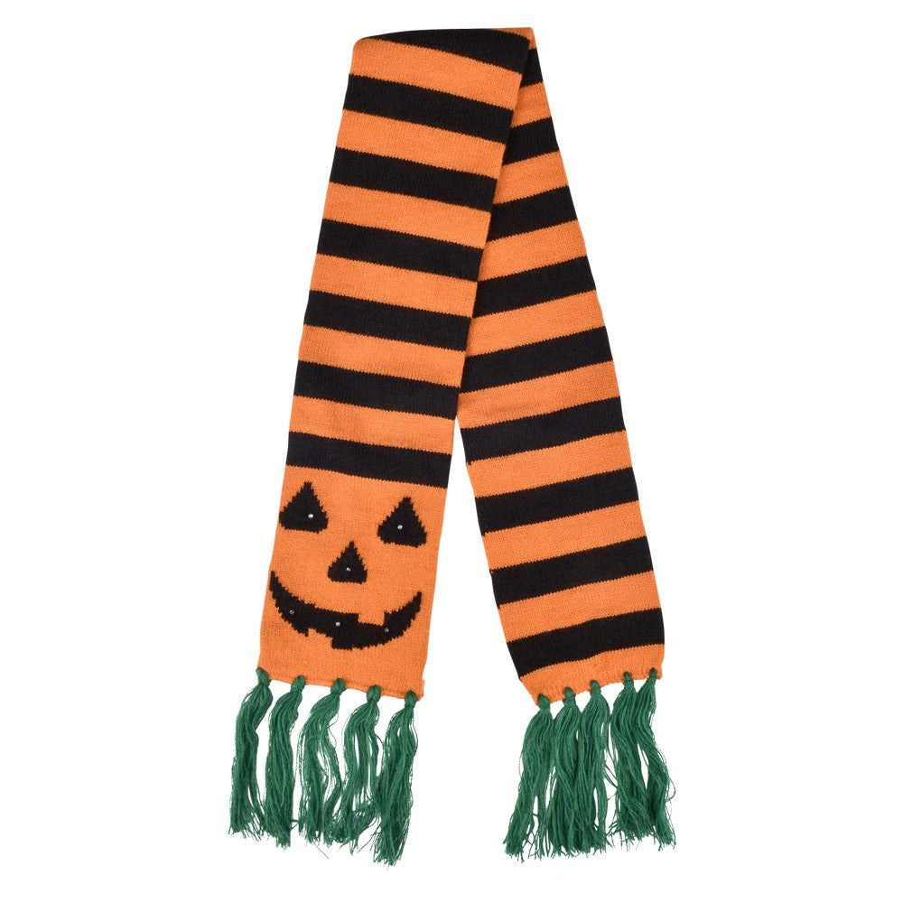 Light-Up Jack O' Lantern Scarf 35"