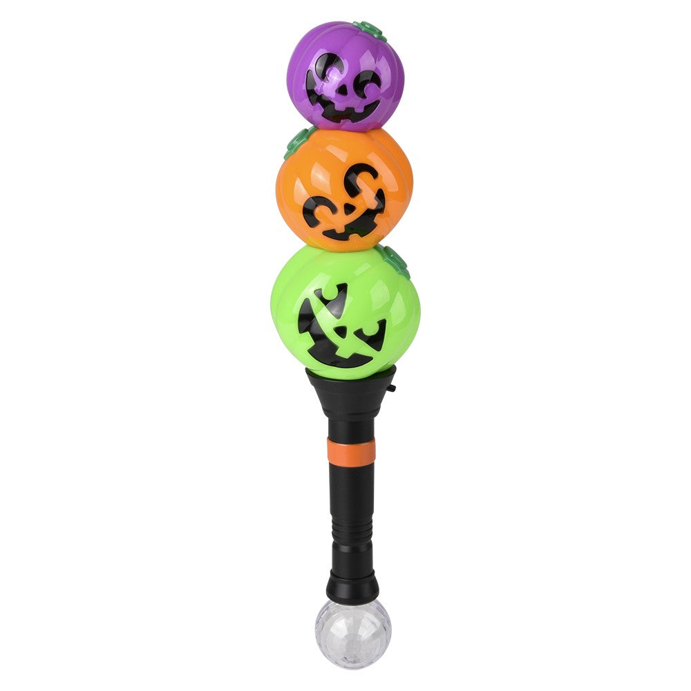 Light-Up Triple Jack O Lantern Wand (1 PC)