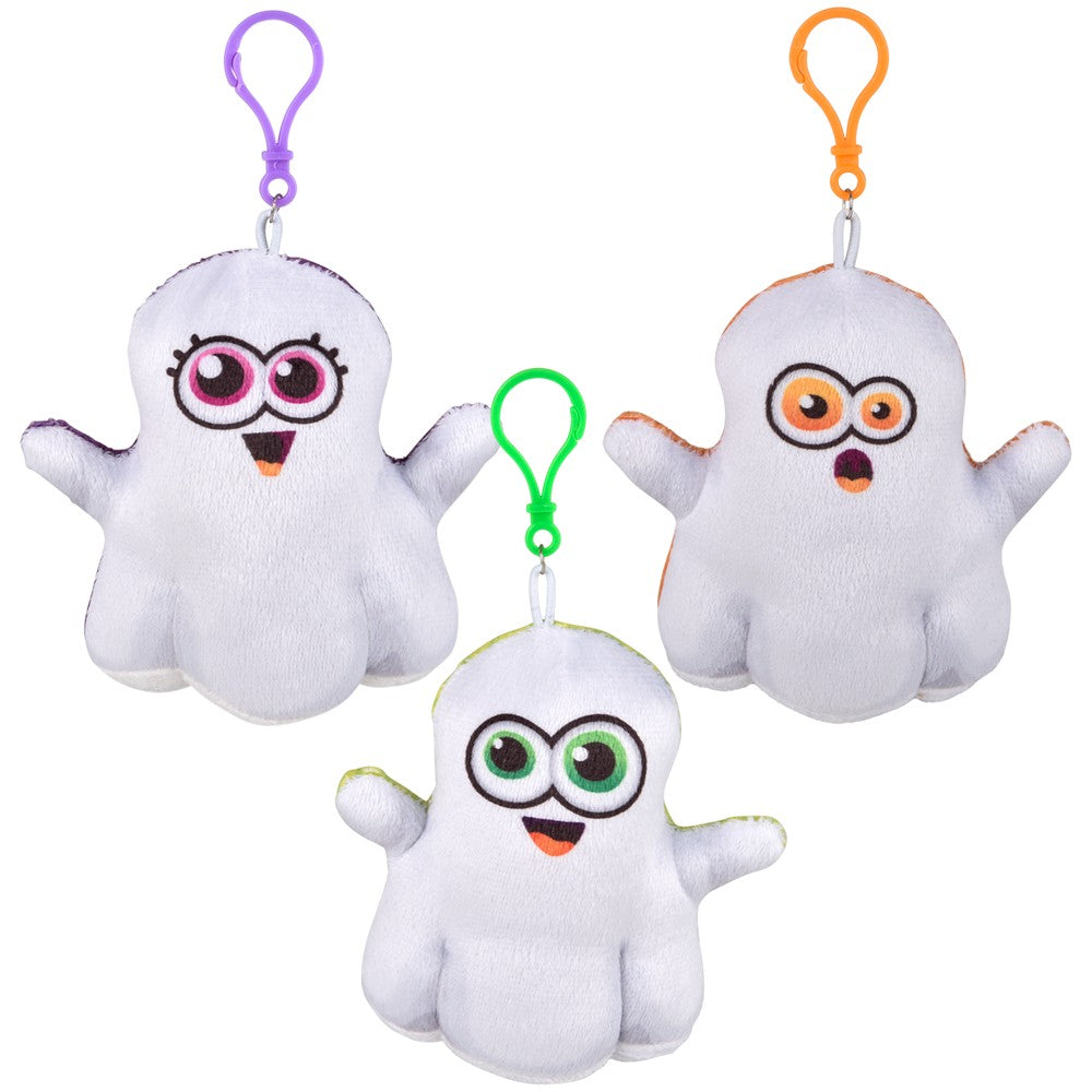 Halloween Plush Ghost Backpack Clip On (1 DZ)