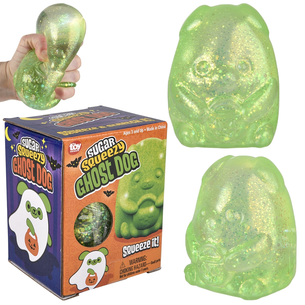 Halloween Ghost Dog Squeezy Toy 4"