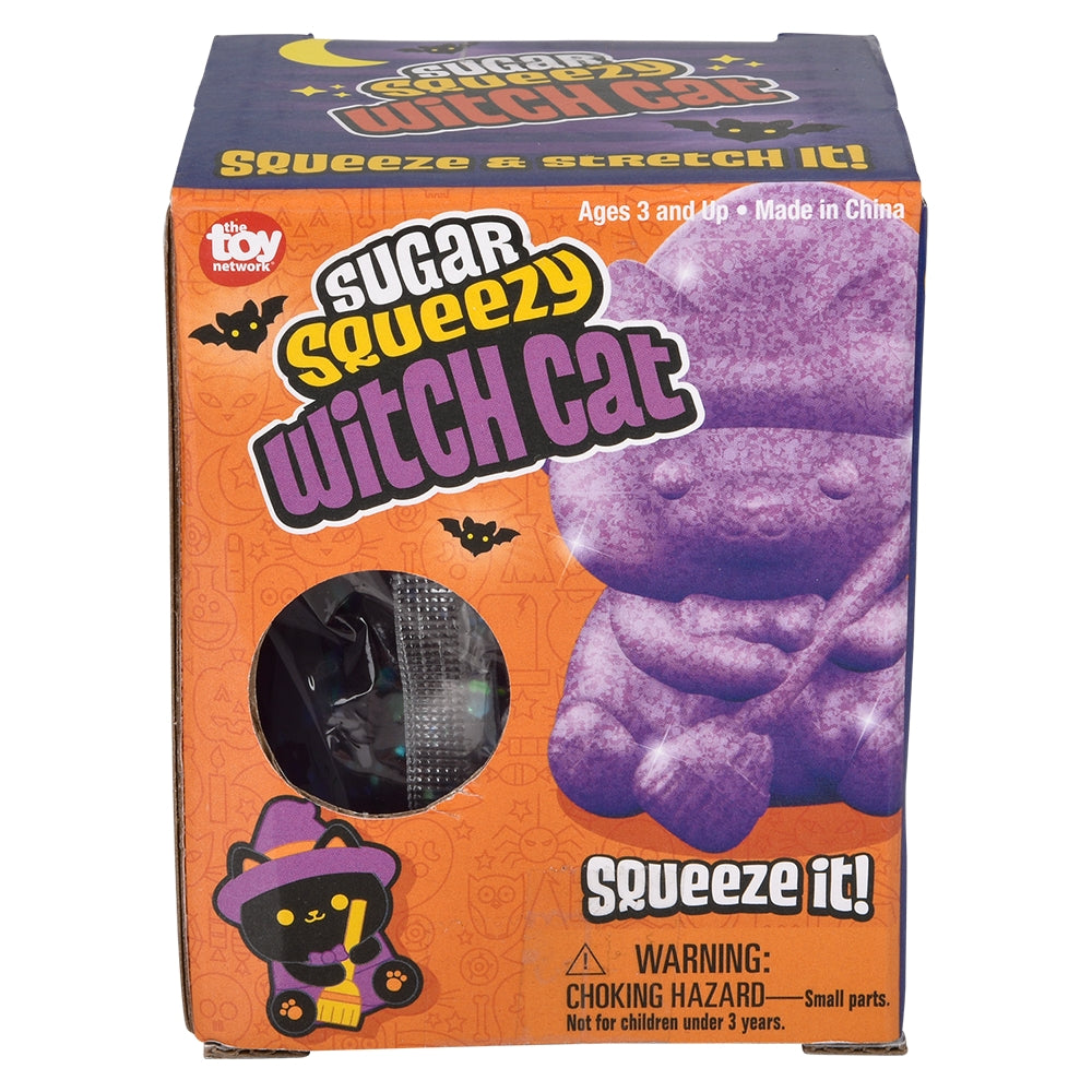 Halloween Witch Cat Squeezy Toy 4"