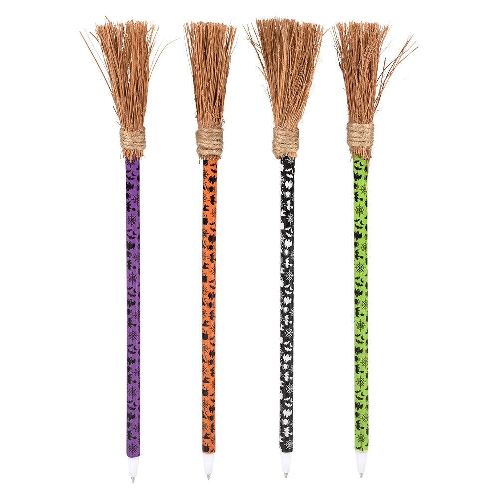 Witch's Broomstick Pen 8.5" (24 Pc Display)