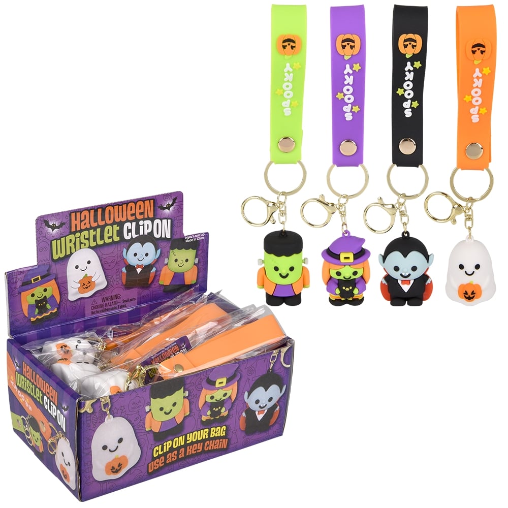Halloween Wristlet Clip On 4" 12ct (1 DSP)