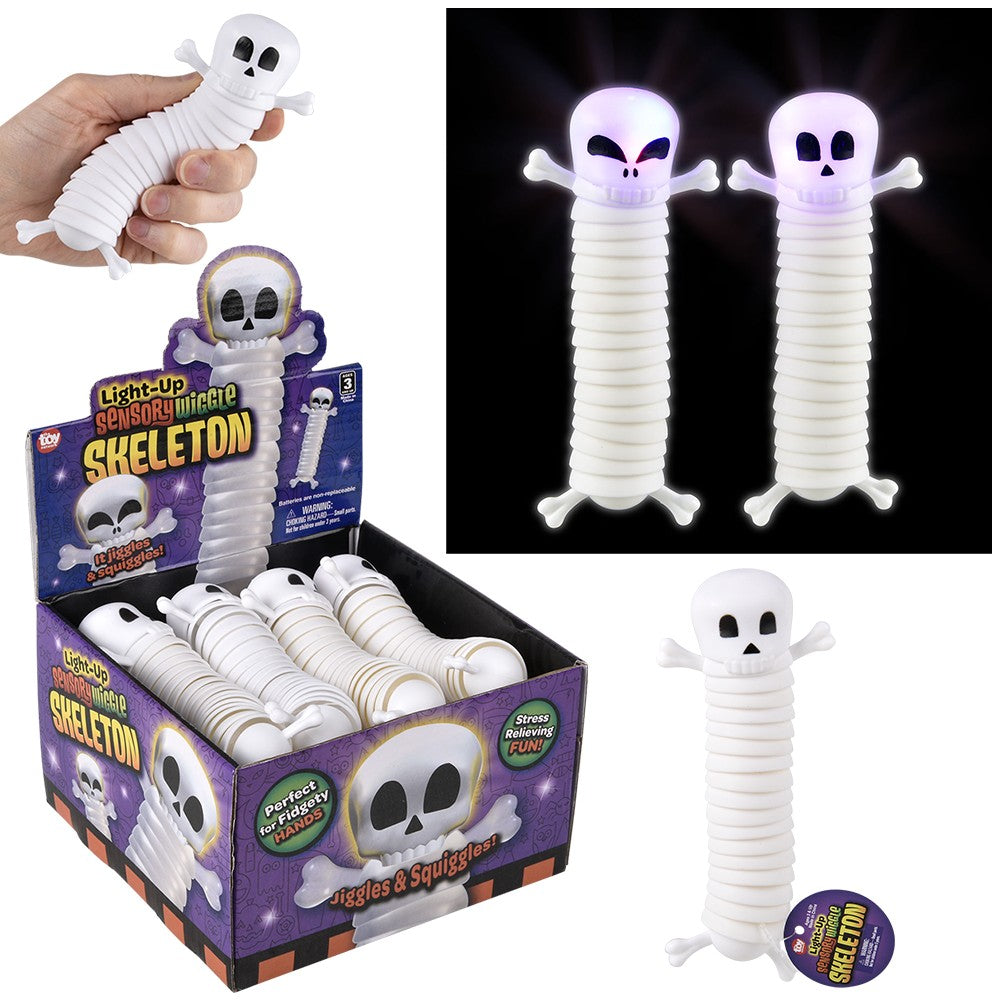 Light-Up Wiggle Skeleton Fidget (12 Pc Display)
