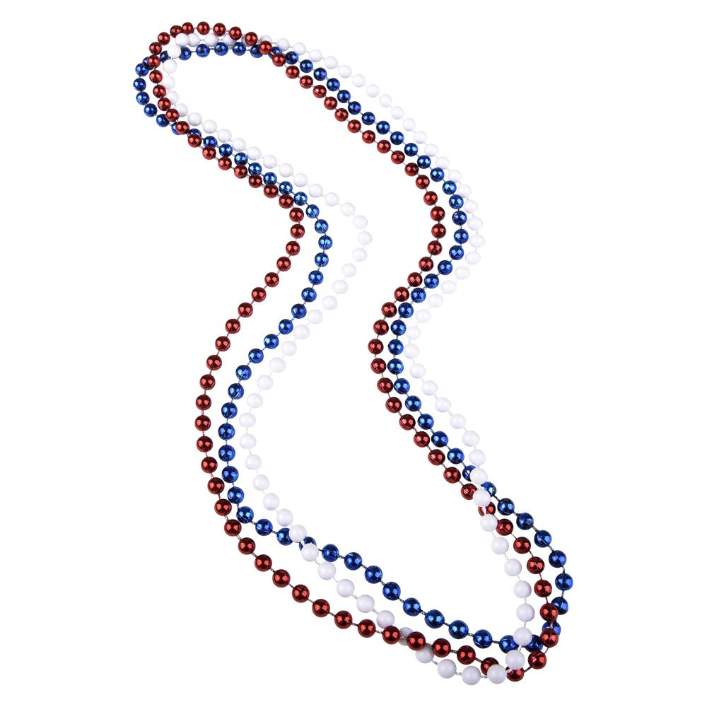 Patriotic Beads 33" 7mm (1 DZ)